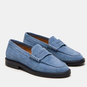 Steve Madden Madison Denim Blue Slip-On Loafers
